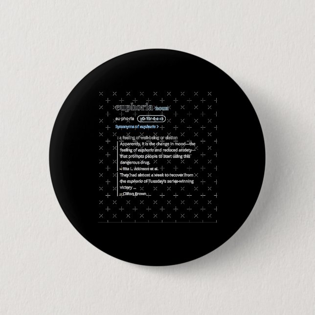 Macaron Rond 5 Cm Euphorie (Devant)