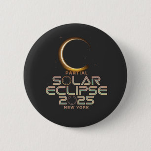 Macaron Rond 5 Cm Événement d'astronomie partielle d'Eclipse solaire