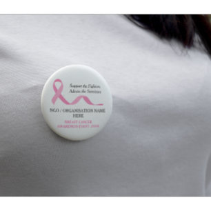 Macaron Rond 5 Cm Événement de sensibilisation au cancer du sein Pro