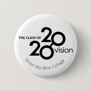 Macaron Rond 5 Cm Événement de vision 2020 nom personnalisé ou mono