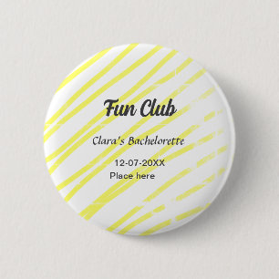 Macaron Rond 5 Cm événement Fun Club enterrement de vie de jeune fil