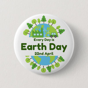 Macaron Rond 5 Cm Every Day Is Earth Day   Earth Day