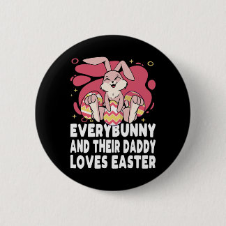 Macaron Rond 5 Cm Everybunny And Their Daddy Love Easter Bunny Famil