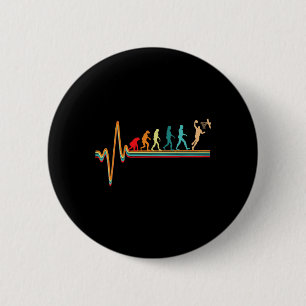 Macaron Rond 5 Cm Evolution Basketball Jeu de bal Jeu Heartbeat