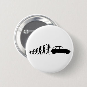 Macaron Rond 5 Cm Évolution de l'oldtimer 2CV