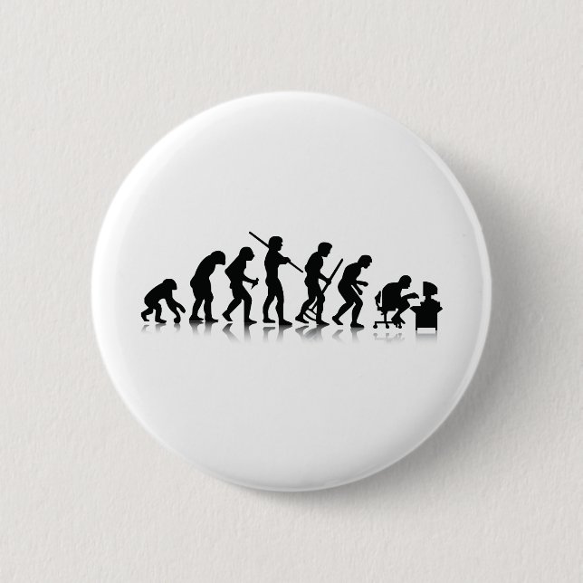 Macaron Rond 5 Cm Évolution des toxicomanes informatiques (Devant)