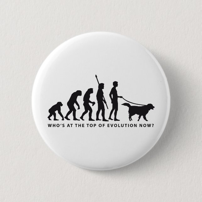 Macaron Rond 5 Cm evolution dog (Devant)