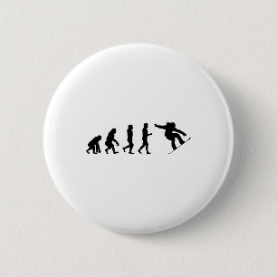 Macaron Rond 5 Cm Evolution du snowboard - Amateurs de patinage
