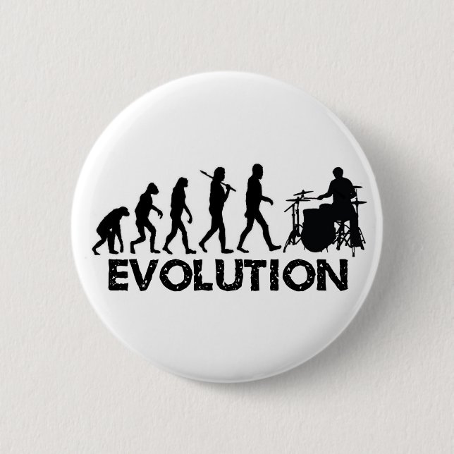 Macaron Rond 5 Cm Évolution d'un batteur (Devant)