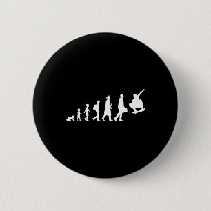 Macaron Rond 5 Cm Évolution d'un skater planchiste skateboard F