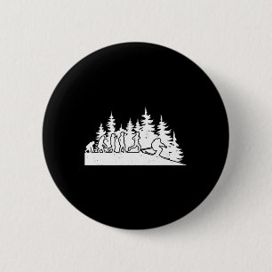 Macaron Rond 5 Cm Evolution Ski de fond Sports d'hiver Bain