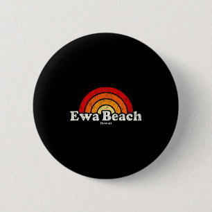 Macaron Rond 5 Cm Ewa Beach Hawaii Hi Vintage les années 70 Retro Ra