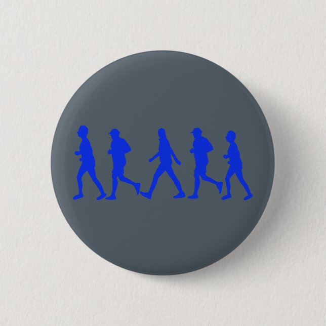 Macaron Rond 5 Cm Exécution De L'Exercice De Jogging (Devant)