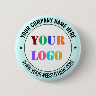 Macaron Rond 5 Cm Exemple de bouton promotionnel avec logo d'entrepr