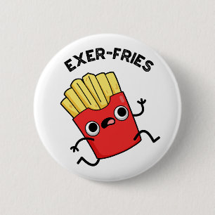 Macaron Rond 5 Cm Exer-frites Funny Fries Puns