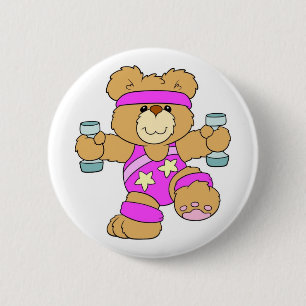 Macaron Rond 5 Cm Exercice de l'ours de nounours