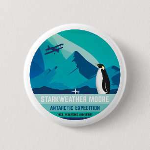 Macaron Rond 5 Cm Expédition Antarctique Starkweather-Moore
