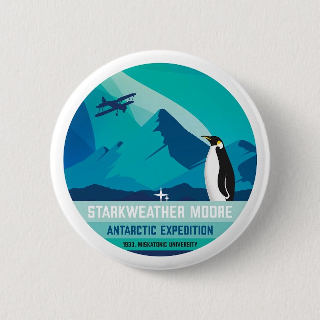 Macaron Rond 5 Cm Expédition Antarctique Starkweather-Moore (Devant)