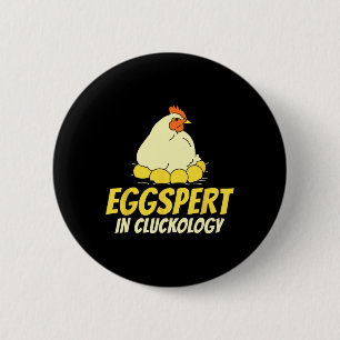 Macaron Rond 5 Cm Experte en Cluckologie - Éleveur de poules