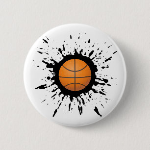 Macaron Rond 5 Cm Explosion de basket-ball