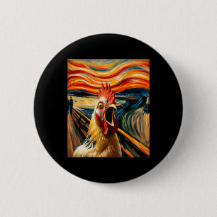 Macaron Rond 5 Cm Expressionniste Cri Parodie Drôle Peinture Art Hum