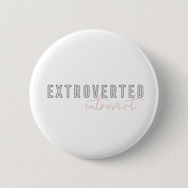 Macaron Rond 5 Cm Extrovert Introduire La Typographie Moderne Dit (Devant)