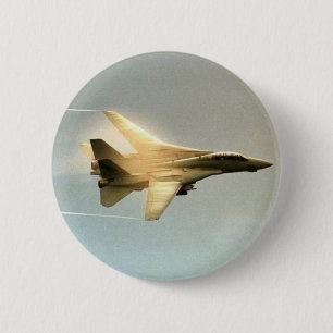 MACARON ROND 5 CM F-14 TOMCAT AVEC DE LA VAPEUR