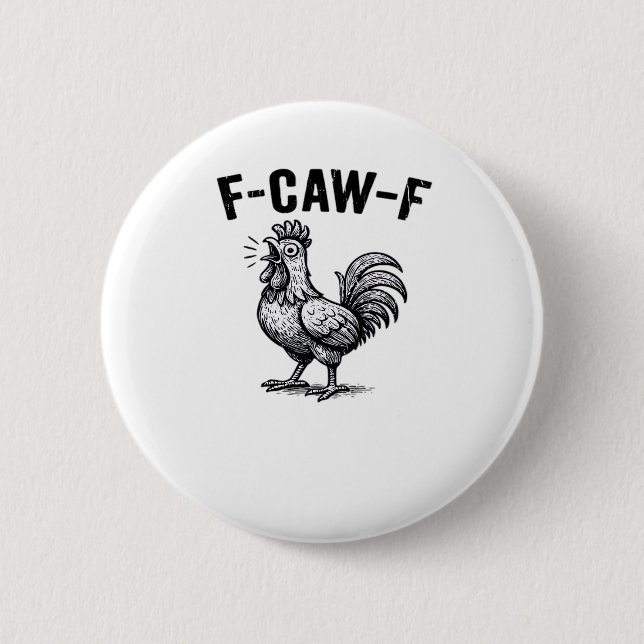 Macaron Rond 5 Cm F-Caw-F Chicken Creative Casual (Devant)