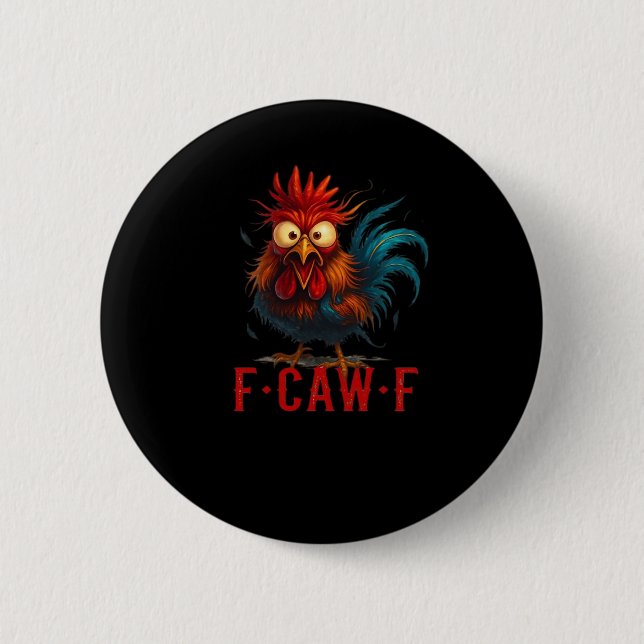 Macaron Rond 5 Cm F-Caw-F Chicken Essential Basic Style (Devant)