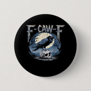 Macaron Rond 5 Cm F-Caw-F Corbeau Classique au Clair de Lune