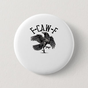 Macaron Rond 5 Cm F Caw F Crow Créatif Décontracté