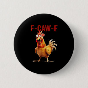 Macaron Rond 5 Cm F-Caw-F Poulet Classique Art Vintage