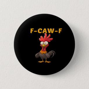 Macaron Rond 5 Cm F-Caw-F-Poulet Classique Essentiel Esthétique Uniq