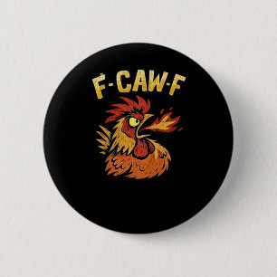 Macaron Rond 5 Cm F-Caw-F-Poulet Classique Minimaliste Propre