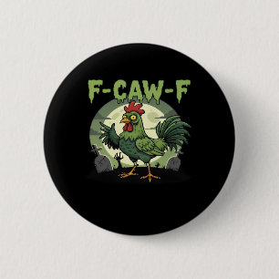 Macaron Rond 5 Cm F Caw F Poulet Drôle Halloween Vintage Classique