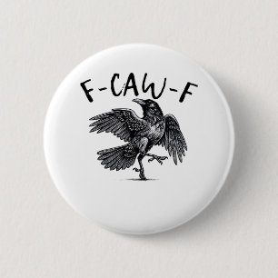 Macaron Rond 5 Cm F Caw F Style Rétro Classique Corbeau