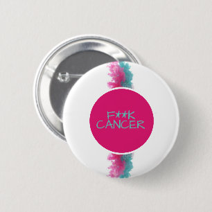Macaron Rond 5 Cm F***K CANCER Cancer du sein/ovarien