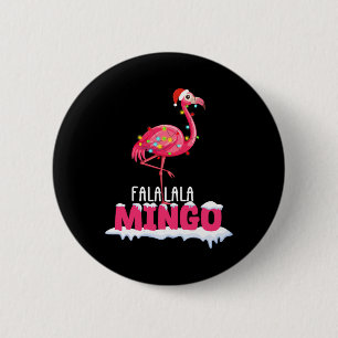 Macaron Rond 5 Cm Fa La La Mingo Flamant rose Noël Joli Casquette ro