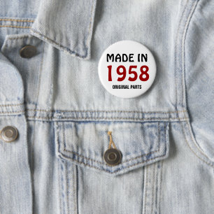 Macaron Rond 5 Cm Fabriqué en 1958, Pièces d'Origine,