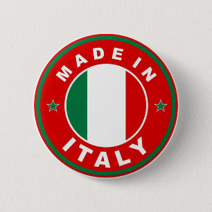 Macaron Rond 5 Cm fabriqué en italie étiquette de produit drapeau pa