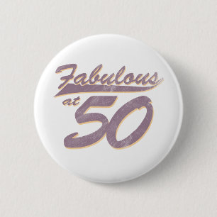 Macaron Rond 5 Cm Fabuleux à l'anniversaire 50