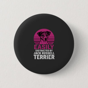 Macaron Rond 5 Cm Facilement Distrait Par Jack Russell Terrier