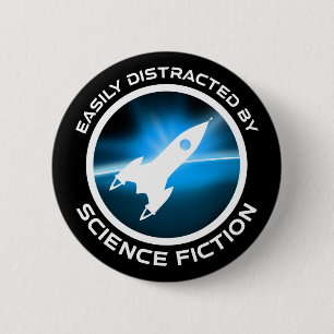 Macaron Rond 5 Cm Facilement Distrait Par La Science-Fiction