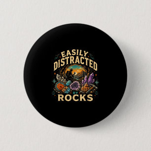 Macaron Rond 5 Cm Facilement distrait par les roches chasseur de roc