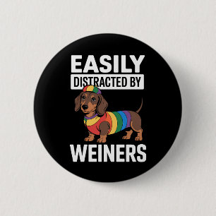 Macaron Rond 5 Cm Facilement Distrait Par Weiners LGBTQ Arc-en-ciel