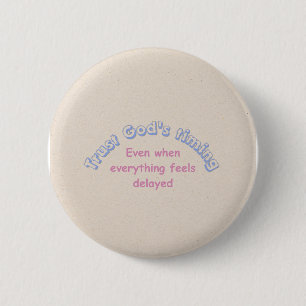 Macaron Rond 5 Cm Faire confiance à Dieu typographie chrétienne basé