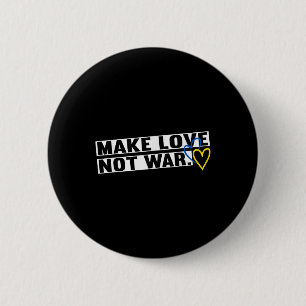 Macaron Rond 5 Cm Faire de l'amour la paix pas la guerre la paix mon