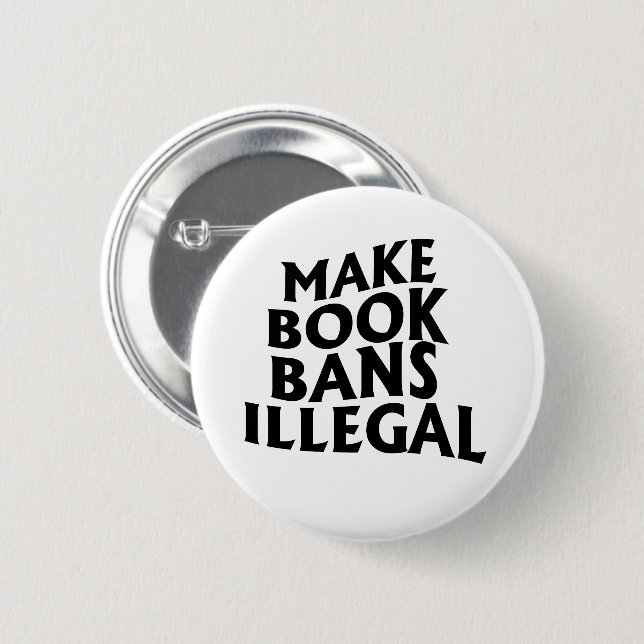 Macaron Rond 5 Cm Faire interdire les livres (Devant & derrière)