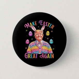 Macaron Rond 5 Cm Faire Pâques Grande à nouveau Drôle de Lapin Trump