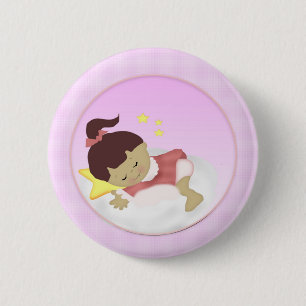 Macaron Rond 5 Cm Faire-part de BabyGirl/magnet de douche